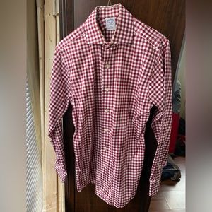 Brooks Brothers Red & White Check Shirt - 14.5”